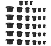 Générique Kit de 100 Œillets Passe-câbles en Silicone Noir T-shaped, Facile à Installer, Protection des Câbles pour Rénovation et Usage Domestique