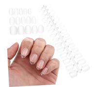 Générique Kit De 120 Patchs À Ongles À Pression Pour Ongles Courts Présentoir De Vernis À Ongles À Couverture Complète Pointes D'Ongles Transparentes Pointes D'Ongles À Couverture