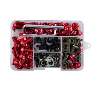 Générique Kit de 177 Vis et Écrous de Carénage Moto - Vis de Carrosserie Universelles pour Moto(Rouge)