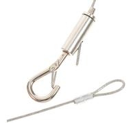 Générique Kit de 2 Fils Suspendre Réglables pour Tableaux et Miroirs Câble en Acier Inoxydable 304 Longueur 2 Mètres Charge Maximale 20 Kg Accessoires de Fixation pour Éclairage et