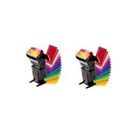 Générique Kit de 2 Jeux de Filtres de Gel Colorés pour Flash Cobra, 12 Filtres de Température de Couleur, Accessoire Photo Léger et Solide, pour Contrôle et Correction