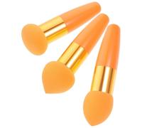 Générique Kit de 3 Stylos de Maquillage Orange en Pp et Latex Texture Souple et Élasticité, Outil Pratique pour Application de Produits de Beauté Quotidien
