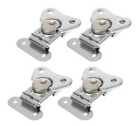Générique Kit de 4 Loquets à Ressort Encastrés en Fer pour Boîte à Outils Armoire et Flight Case Moraillon de Loquet à Ressort Solide et Flexible Quincaillerie Professionnelle