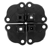 Générique Kit de 4 Pièces de Connecteurs pour Tente de Camping en PP Noir, Compact et Facile à Installer, Accessoires Essentiels pour Auvent de Camping-extérieur
