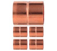Générique Kit de 5 Raccords Cuivre Droits en Cuivre Violet pour Plomberie avec Installation Facile et Ajustement Précis, pour Camping et Projets Multiples