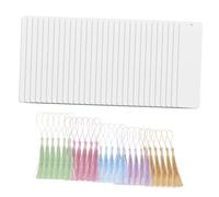 Générique Kit de 50 Marque-Pages Transparents en Acrylique Vierges avec Pompons Colorés Légers et Personnalisables pour Loisirs Créatifs Lecture et Organisation de Livres