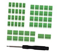 Générique Kit de 52 Borniers pour Câble 26-18 AWG, Pas de 2,54 Mm (0,1").