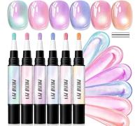 Générique Kit De 6 Stylos Gel œIl De Chat Pastel Sans Lampe Uv