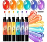 Générique Kit De 6 Stylos Gel œIl De Chat Pastel Sans Lampe Uv