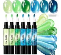 Générique Kit De 6 Stylos Gel œIl De Chat Pastel Sans Lampe Uv