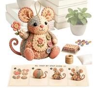 Générique Kit de Artisanal DIY Création d'Ornement de Souris Mignon | Set de Projet Animaux en 3D Pour Débutants Créatifs Adultes Femmes Amateurs Passionnés Maison Anniversaire