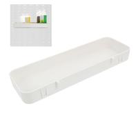 Générique Kit de Bacs en Plastique Léger et Élégant pour Panneaux Perforés, Accessoires de Rangement Muraux Blancs, Cuisine et Chambre, Gain de Place Assuré