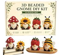 Générique Kit de bricolage de gnome en perles 3D - Kit de création de gnome poney en perles, idéal pour les débutants, fournitures pour la décoration de Noël de mini-gnomes champêtres