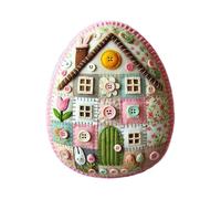 Générique Kit De Bricolage Oeufs De Paques En Feutre Patchwork, Bricolage Paques Enfant Adultes, Activité Paques, Décorations De Pâques Maison De Oeufs En Feutre Brodé Avec Matériel Et Instructions