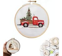 Générique Kit de Broderie de Noël, Kit de Point de Croix Broderie Noël, Kit de Broderie pour Débutants, Décoration de Broderie de Noël Cadeaux, Artisanat DIY Décoration à la Main pour Adultes