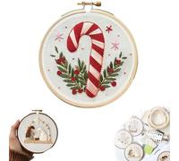 Générique Kit de Broderie de Noël, Kit de Point de Croix Broderie Noël, Kit de Broderie pour Débutants, Décoration de Broderie de Noël Cadeaux, Artisanat DIY Décoration à la Main pour Adultes