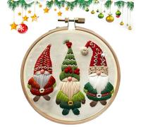 Générique Kit de Broderie de Noël, Kit de Point de Croix Broderie Noël, Kit de Broderie pour Débutants, Décoration de Broderie de Noël Cadeaux, Artisanat DIY Décoration à la Main pour Adultes (E)