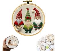 Générique Kit de Broderie de Noël, Kit de Point de Croix Broderie Noël, Kit de Broderie pour Débutants, Décoration de Broderie de Noël Cadeaux, Artisanat DIY Décoration à la Main pour Adultes