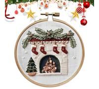 Générique Kit de Broderie de Noël, Point de Croix pour Débutants, Décoration et Cadeaux, Artisanat DIY à la Main pour Adultes (C)