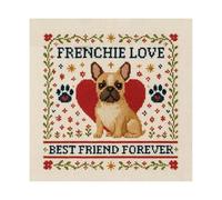 Générique Kit de broderie débutant - motif sur le thème des animaux avec instructions, tissu, fil | Gift Creative Arts and Crafts for Women, relaxation Hobby Adults, Fun Project Teachers & Student
