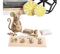 Générique Kit de Broderie DIY avec Ornement Souris À Boutons Inclus