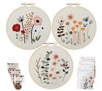 Générique Kit de Broderie pour les Débutants,Facile À Apprendre - Trousse D'Entraînement À La Broderie Classique - Pour La Famille Hommes Femmes Garçons Filles Adolescents