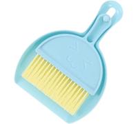 Générique Kit de Brosse et Pelle pour Cage de Hamster et Cochon Mini Balai PP Nettoyage Facile des Coins Étroits Accessoire Pratique pour Litière Petits Animaux Couleur Bleue Élégante