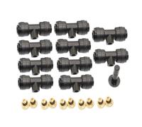 Générique Kit de Buses D’Irrigation Atomisantes 21 Pièces en Cuivre Noir | 10 Têtes et 10 Sièges, 1 Bouchon Inclus, Nozzle Amovible, Nettoyage Facile pour Serrage et Fleurs