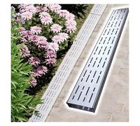 Générique Kit de caniveau en Acier Inoxydable 304 - Solution de Drainage extérieur Robuste, Durable et Polyvalente avec de Multiples Options d'installation, 15 x 5 x 100
