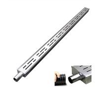 Générique Kit de caniveau Mince avec Embouts et Sortie - Système de Drainage à Canal étroit avec Grille pour Un écoulement d'eau Efficace (3x5x100cm)