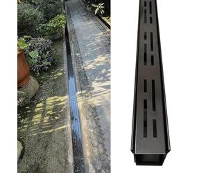 Générique Kit de caniveau Mince de 39 Pouces - Système de Drainage extérieur pour Balcon et Jardin, caniveaux français étroits pour la Gestion des eaux pluviales et des e