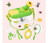 Générique Kit de Capture et d'Observation d'Insectes pour Enfants (17 Pièces) - Boîte d'Observation d'Insectes & Outils d'Exploration Extérieure, Idéal pour Les Aventures d'Exploration Enfant