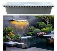 Générique Kit de Cascade avec Tuyau ondulé pour extérieur, Cascade décorative argentée de 30 cm de Hauteur, idéale pour créer Un Espace de détente et de Relaxation dans u