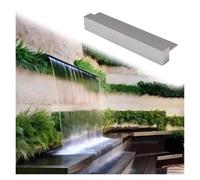 Générique Kit de Cascade pour Bassin, Tuyau ondulé Robuste, Fontaine/Cascade pour Piscine enterrée - 160 cm, argenté, décoration extérieure pour Jardin, Effet Cascade rel