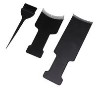 Générique Kit de Coiffure Professionnel Peigne à Teinture 3 Pièces Noir et Brosse en Plastique Abs pour Coloration et Cuir Chevelu en Salon Domicile