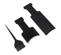 Générique Kit de Coloration Capillaire 3 Pièces Noir - Peigne à Mèches Incurvé Brosse à Cheveux Professionnelle Planche à Teindre Ergonomique - Outil de Coloration pour Salon et Usage