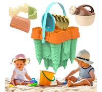 Générique Kit De Construction De Château De Sable - Jouets De Sable De Plage | Jouets Amusants pour Adaptés Aux Voyages | Sac À Dos De Rangement en Maille Durable Et Créatif, Ensemble De Joueets