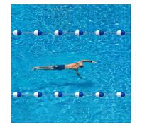 Générique Kit de Corde de sécurité réglable pour Piscine avec 2 Crochets en Acier Inoxydable, séparateur de Couloir de nage Flottant pour la sécurité de la Piscine, Durable et Facile à Installer