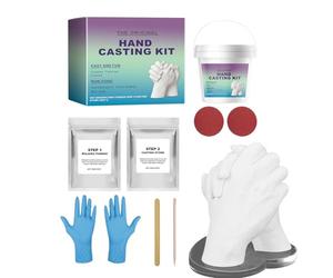 Générique Kit de coulée à main - Moule de main en plâtre pour couples | Couples se tenant de dans le kitriers | Kit de moulage à couple | de moulage à complet avec des gants | Souvent anniver