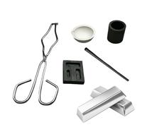 Générique Kit de coulée Fusion au Chalumeau en Graphite - Ensemble Graphite, Moule à Lingot creuset, kit de Fusion métal, matériau Durable, Utilisation Facile pour Les Amateurs Travail