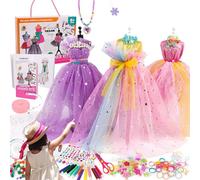Générique Kit De Créateur De Mode pour - Ensembles De Créations De Vêtements De Bricolage avec 2 Stands, Ensemble D'artisanat pour Les Filles De 6 Ans Et Plus, Comprend des Strass, des Fleurs, De