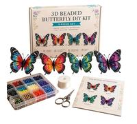 Générique Kit De Création D'Animaux En Perles - 3D Mignon 4 Pièces Avec Instructions,Kit Création Animaux En Perles | Pour Débutants Et Professionnels, Table De Chevet, Bibliothèque Et Vitrine