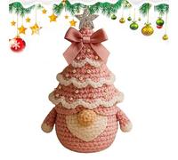 Générique Kit De Crochet De Noël Pour Débutants, Kit Gnome Sapin de Noël Crochet Fait Main, Fournitures Artisanat Facile à Apprendre pour Créations à la Maison Ados Adultes Filles