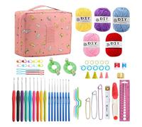 Générique Kit de Crochet pour Débutants | Set Loisir Créatif DIY | Kit de Tricot et Crochet,pour Adultes Fêtes Anniversaire Passionnés de DIY Cadeau de Noël Activité de Groupe Décorateurs
