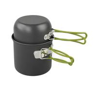 Générique Kit de cuisine camping, ensemble voyage en plein air, casserole, vaisselle ultralégère, équipement touristique for la randonnée et les pique-niques(Green)