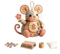 Générique Kit de de Souris Mignon Ornement Souris DIY Créatif | Set Relaxant de Fabrication d'Animaux Artisanaux Pour Adultes, Femmes, Amateurs, Passionnés, , Maison, Anniversaires, Fêtes