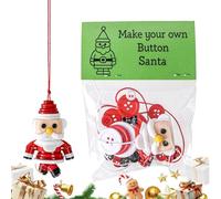 Générique Kit De Décoration De Boutons De Noël - Ensemble Artisanal De Bonhomme De Neige avec Pièces De Boutons Colorées | Kit De Pendentifs De Noël pour, Adolescents, Étudiants, Amateurs D'artisanat