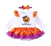 Générique Kit de Déguisement Halloween pour Filles Enfant Deguisement Médiévale DéContracté Robe Midi Anniversaire Carnaval Fille Spooktacular Costume Fêtes, Anniversaires, 2-10 Ans