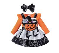 Générique Kit de Déguisement Halloween pour Filles,Medievale Cocktail Rockabilly Dresses Robe Victorien Costume Sorcière Enfant Ensemble avec sanglante Fêtes, Anniversaires, 2-10 Ans