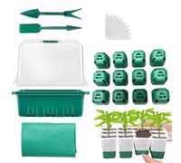 Générique Kit de démarrage pour Plateaux à - 12 cm, Plateau de Germination des | Serre en Silicone ABS - Fournitures de Culture | Propagateur de réutilisable à 12 cellules - Outils d'étiqu